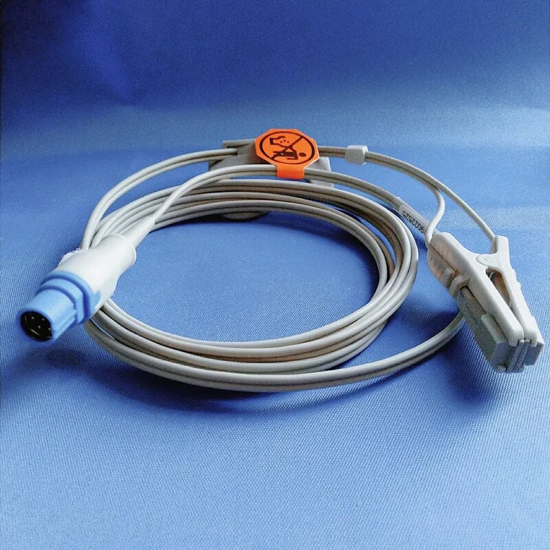 Пульсоксиметр Spo2, совместим с Drager 7pin Animal/Veterinary Earclip, провод датчика кислорода из ТПУ, 3 м/9 футов