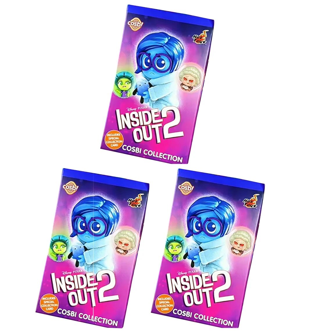 Фигурка Hot Toys Inside Out 2, Синий, 3 шт в уп.