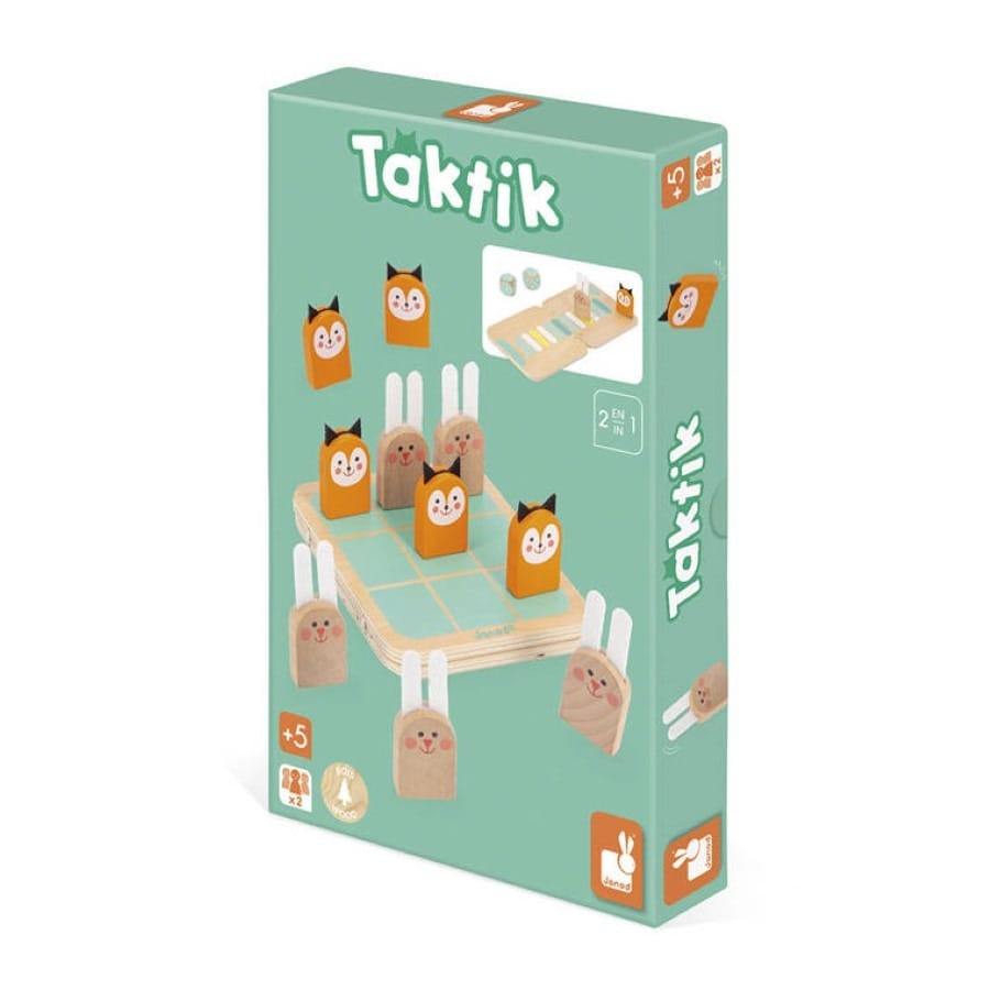 Настольная игра Janod Крестики-нолики и Гонка Тактик 2 в 1, для детей