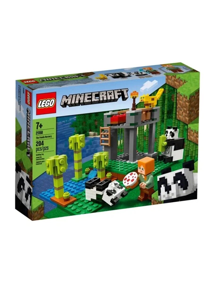 Лего Minecraft серия, LEGO 21158 Питомник панд, lego конструктор для мальчика, лего для девочек