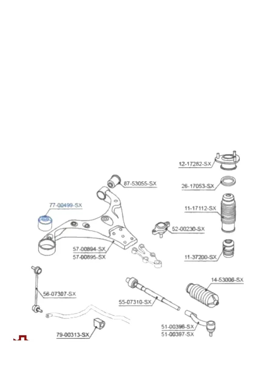 Сайлентблок Hyundai i30/i30 1.6 CW 07>