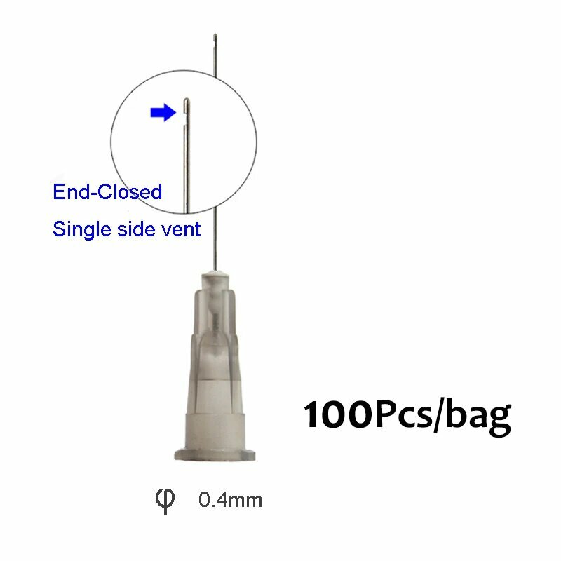 100шт. Ирригационные иглы эндодонтические 0.4мм, single side vent1
