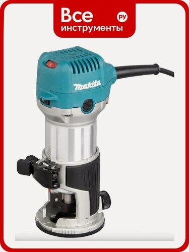 Изображение товара Кромочный фрезер Makita RT0702CX2 710 Вт с регулировкой оборотов, плавным пуском, комплектом сменных баз и сумкой