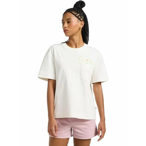 фото Футболка lee women embroidery pocket tee, размер xl, белый