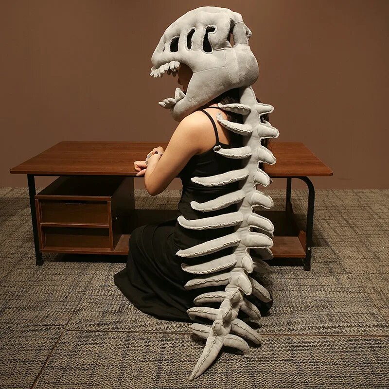 Плюшевая маска-череп 3D-дизайна Серый, 100cm grey