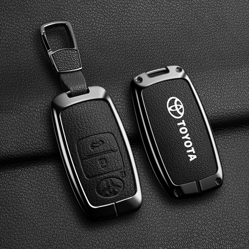 Автомобильный чехол для брелока Toyota G-Style 3-кнопочный с черной гравировкой и креплением B01