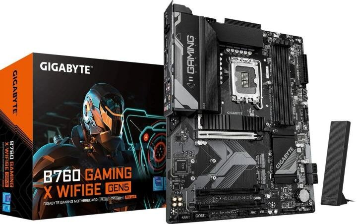 Материнская плата Gigabyte B760 G X WF6E GEN5 Soc-1700 Intel B760 4xDDR5 ATX AC`97 8ch(7.1) 2.5Gg RAID+HDMI+DP