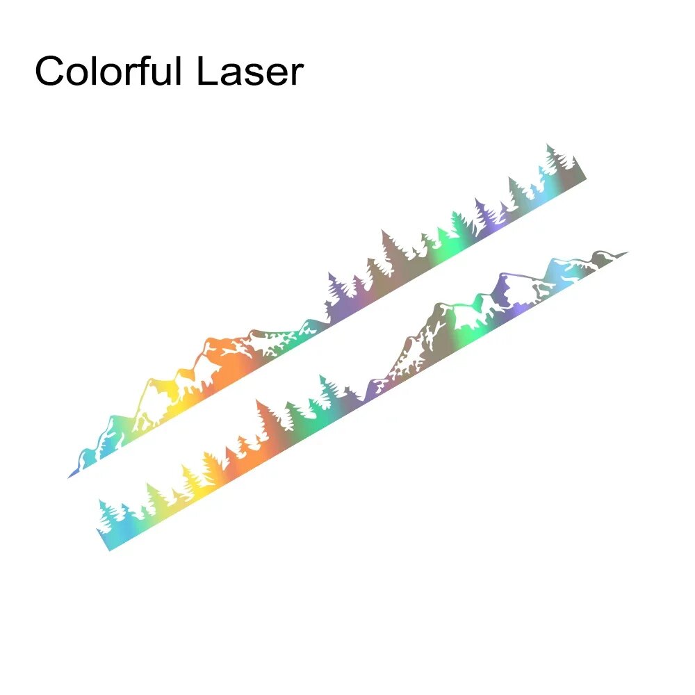 Автомобильные наклейки для Renault Kangoo 1 2 3 4x4 MK1 MK2 MK3 Van Mountian Colorful Laser, 180CM