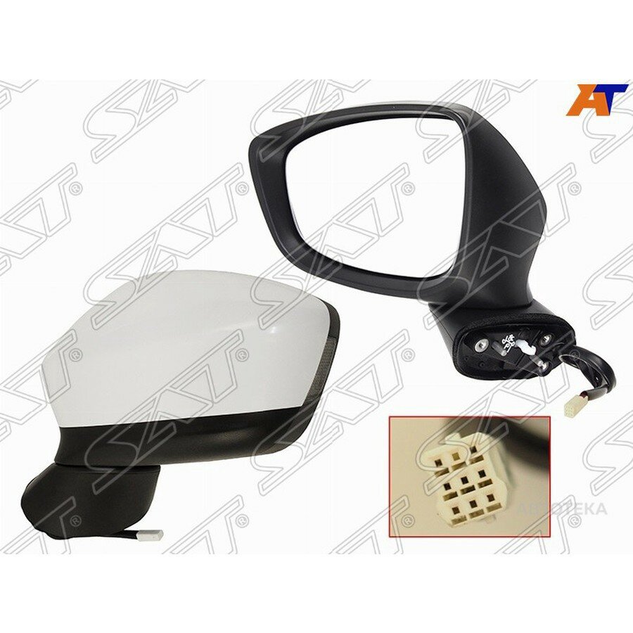Зеркало MAZDA CX-5 12-14 LH рег-ка обогрев поворот склад. 8конт. SAT STMZX59402