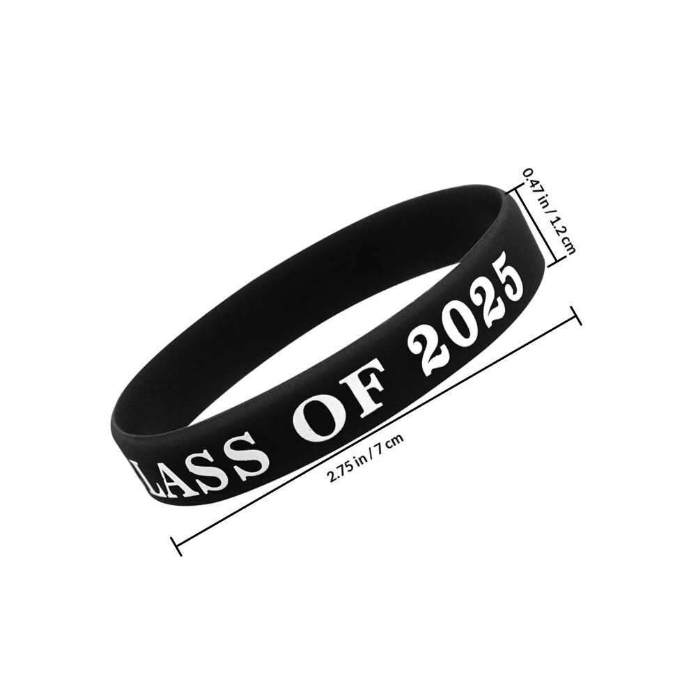 10 Штук Силиконовые Браслеты На Тему Выпускного 2025 Размер 7.00X7.00X1.20Cm