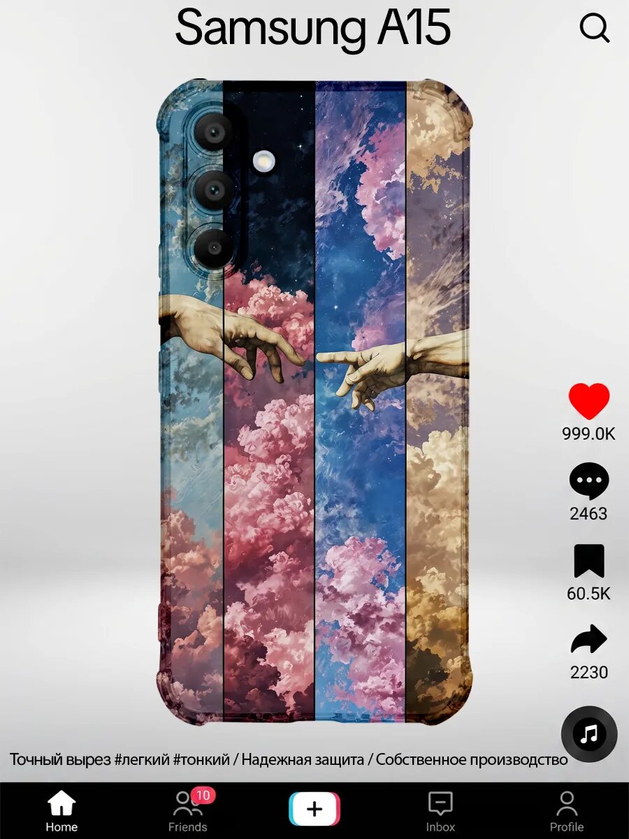 Чехол на samsung a15 с принтом Микеланджело