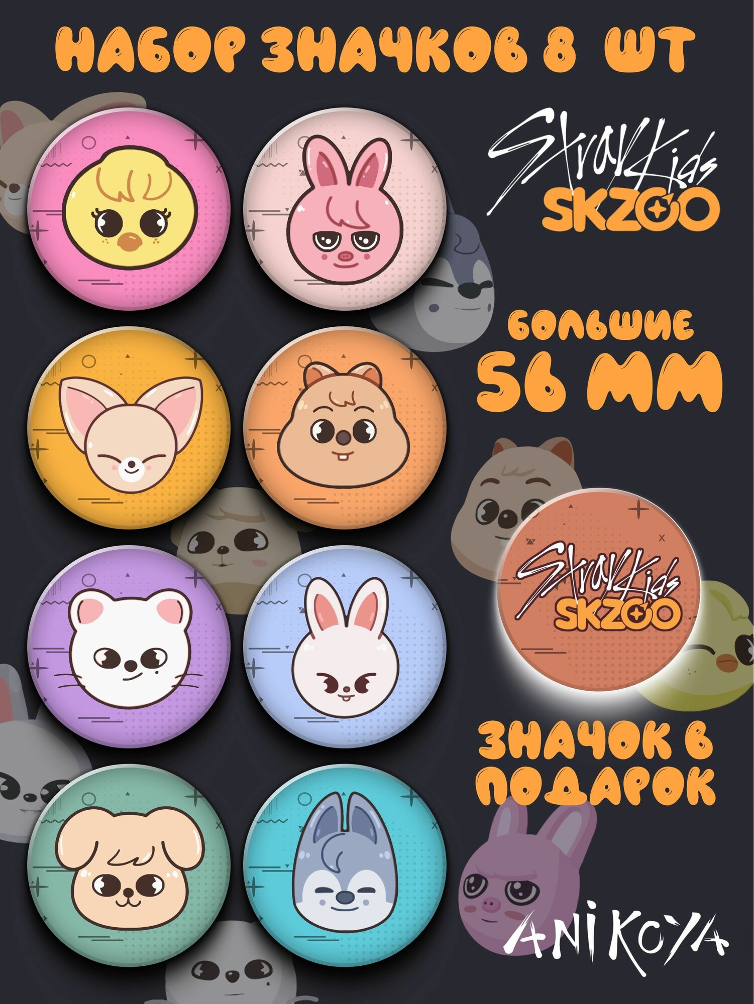 Набор значков AniKoya