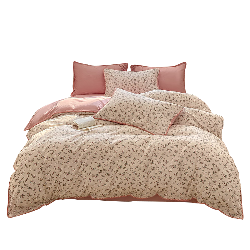 MUJI 100% хлопок из Синьцзяна вышитая наволочка 200x230 см теплые тона чистый хлопок Размер：200x230 смЦвет：Теплые тона