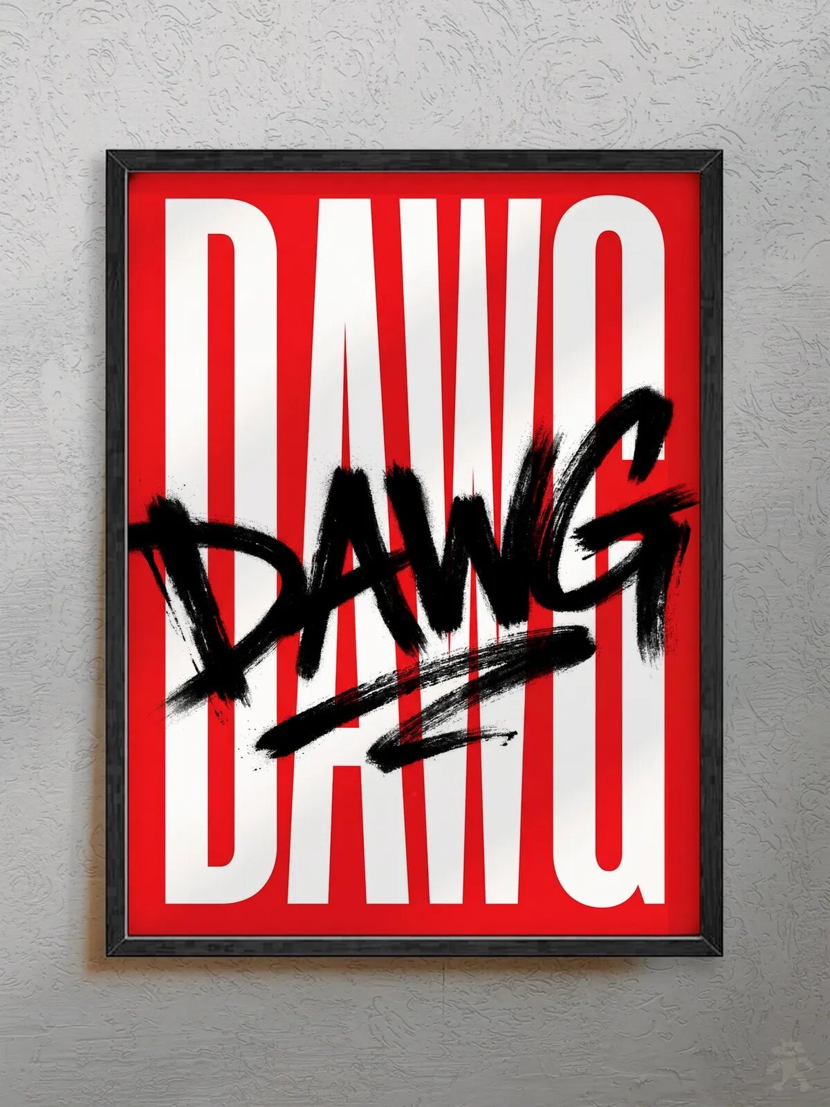 Интерьерный постер "DAWG" в стиле pinterest, формата 30x40 см.
