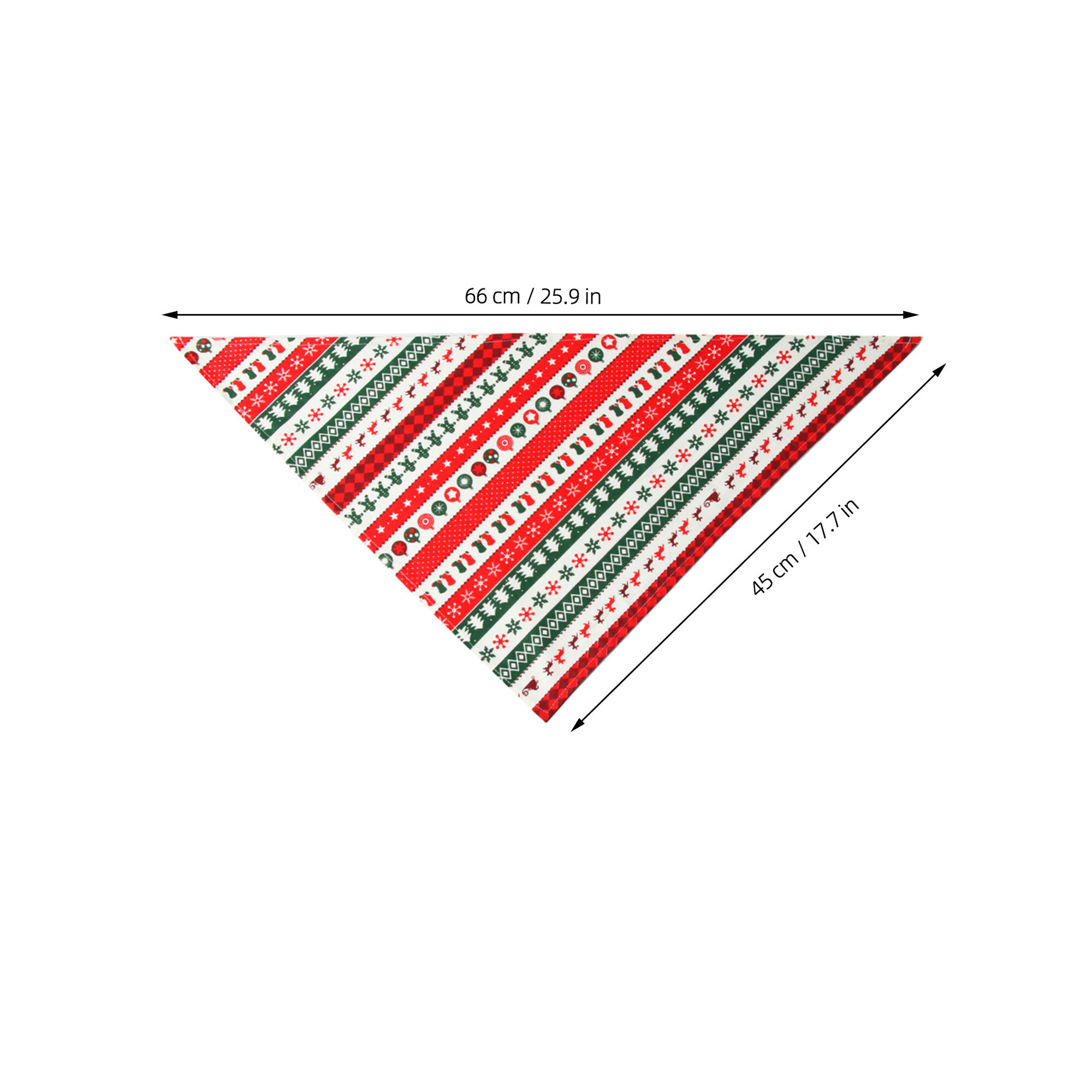 Платок Для Шеи С Christmas Stripe Дизайном Для Кошек И Собак Размер 1 Многоцветный