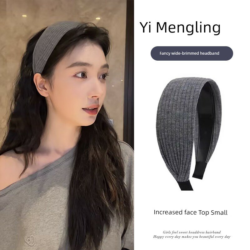 Yi Mengling Style Серый Высокий лоб Спортивный ободок Унисекс