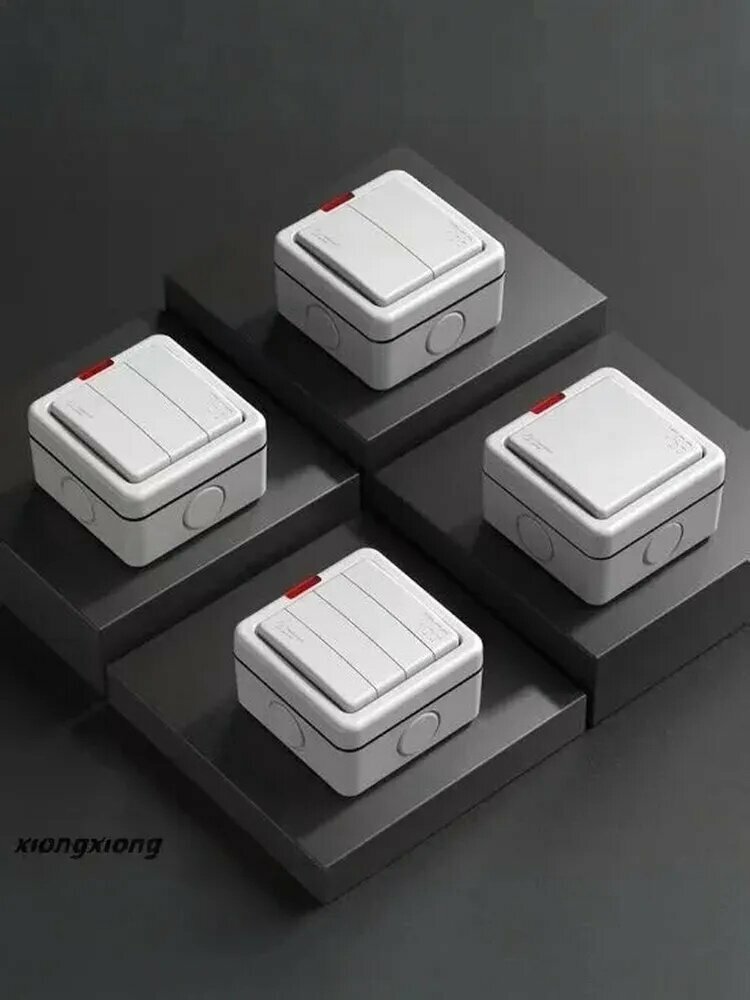 Выключатель 4 клавиши IP66, 10А накладной.