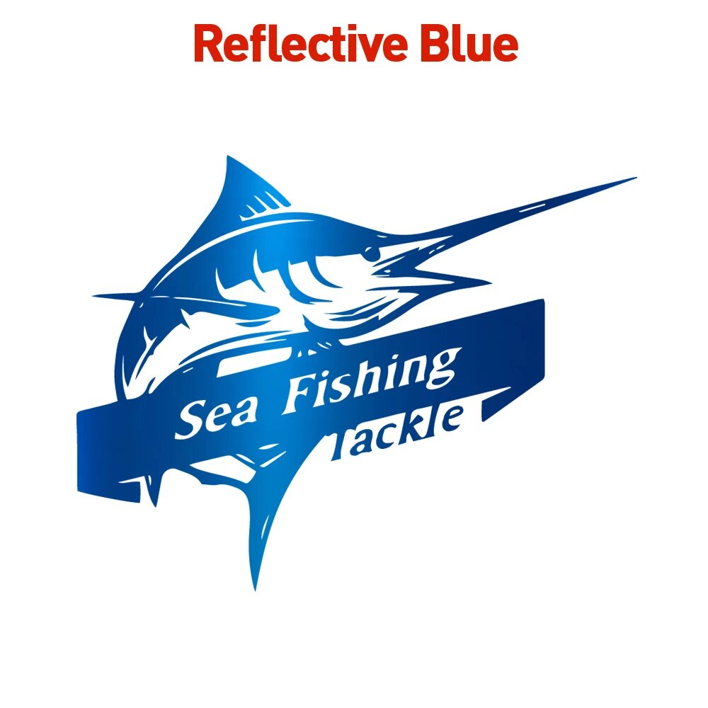 Стикер Sea Fishing Tackle, Марлин, Reflective Blue, 43x53 см
