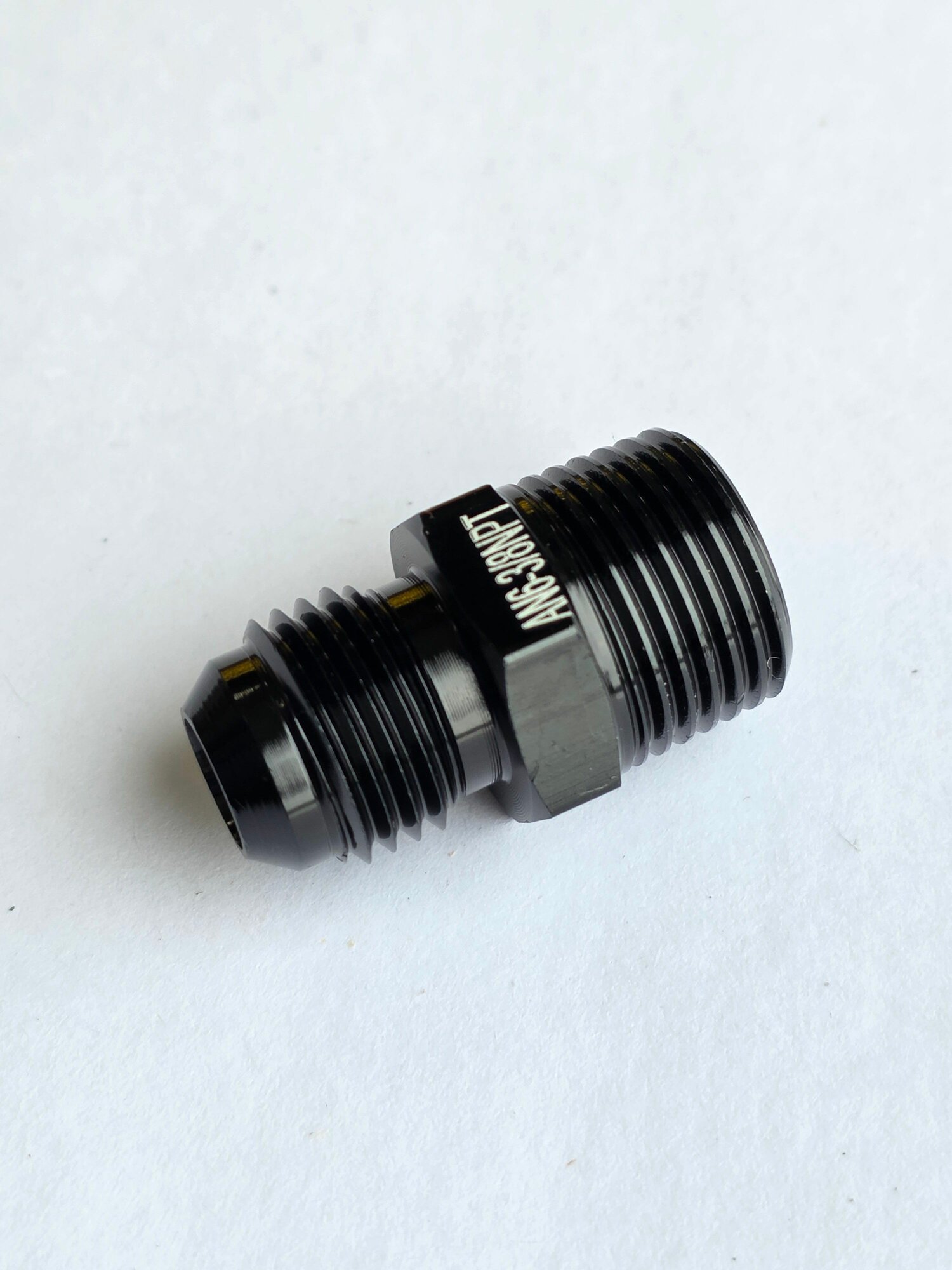 Адаптер AN6 - 3/8NPT черный — фото 1