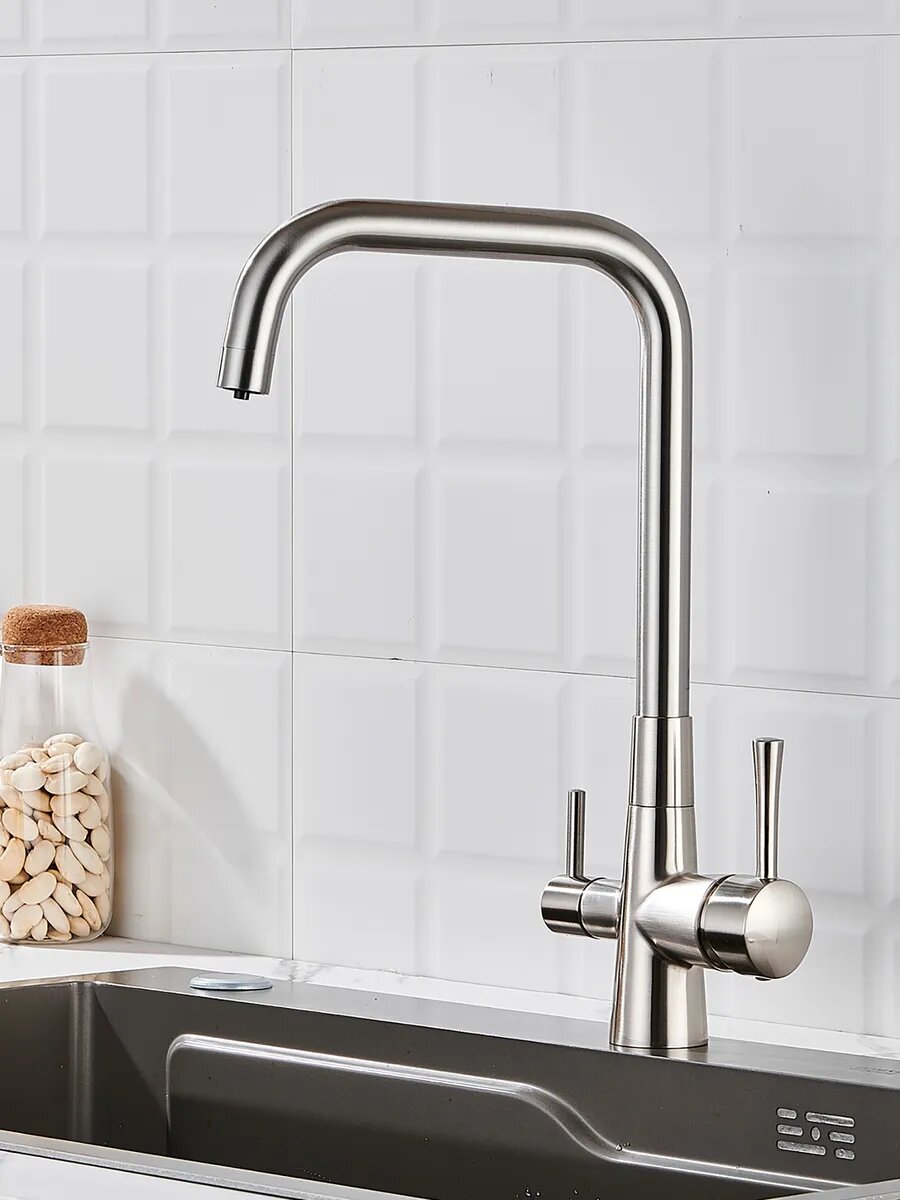 Высокий смеситель для кухни с фильтром для воды Shevanik S528L