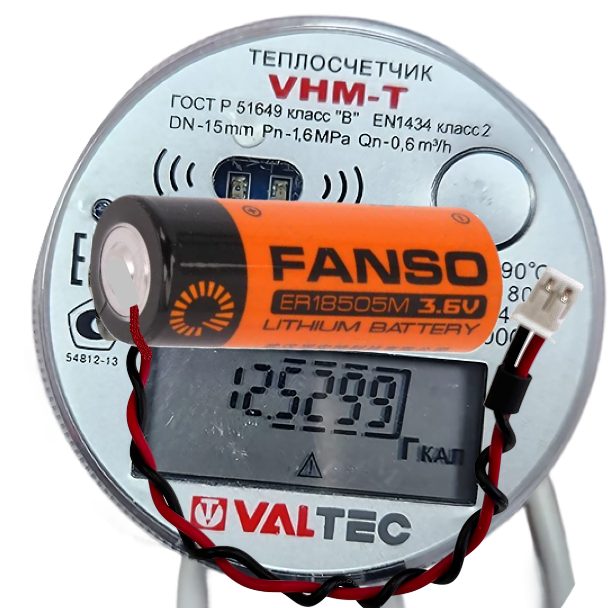 Батарейка ER18505м-PH2P, для теплосчетчика Valtek VHM-T