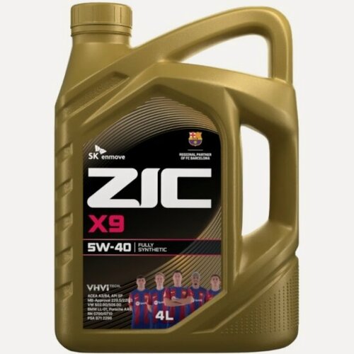 Изображение товара Моторное масло Zic X9 5W-40 синтетическое 4 л, 162613