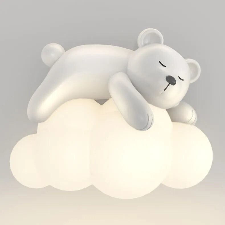 Настенный светильник, мультфильм, милый, белый, LED 24W, 20x25 см, теплый белый, для детской