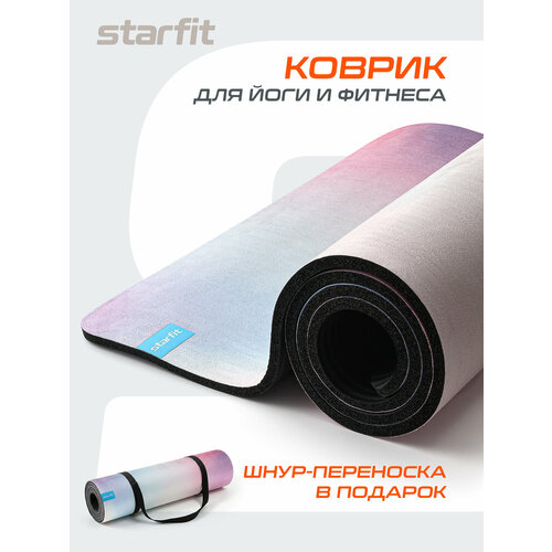 Коврик для йоги и фитнеса STARFIT FM-301 NBR, 1,0 см, 183x61 см, с рисунком