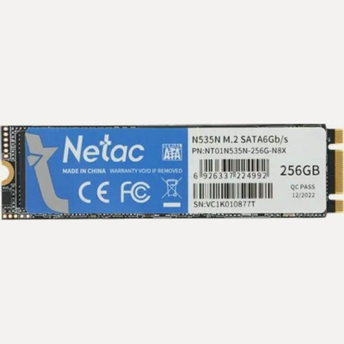 Изображение товара SSD диск Netac NT01N535N-256G-N8X, 256 ГБ SATA