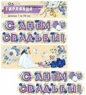 Гирлянда: С днем свадьбы! 1.7м (071512)