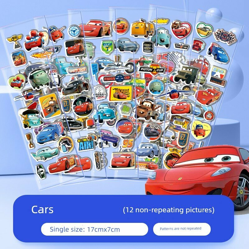 Коллекция наклеек Disney Cars: 12 уникальных мультфильмов из фильма Cars для веселого времяпрепровождения детей