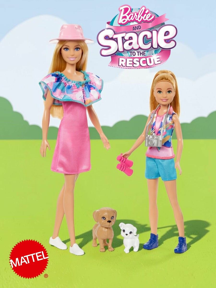 Кукла Barbie HRM09 Барби и Стейси с питомцами - собаки Mattel