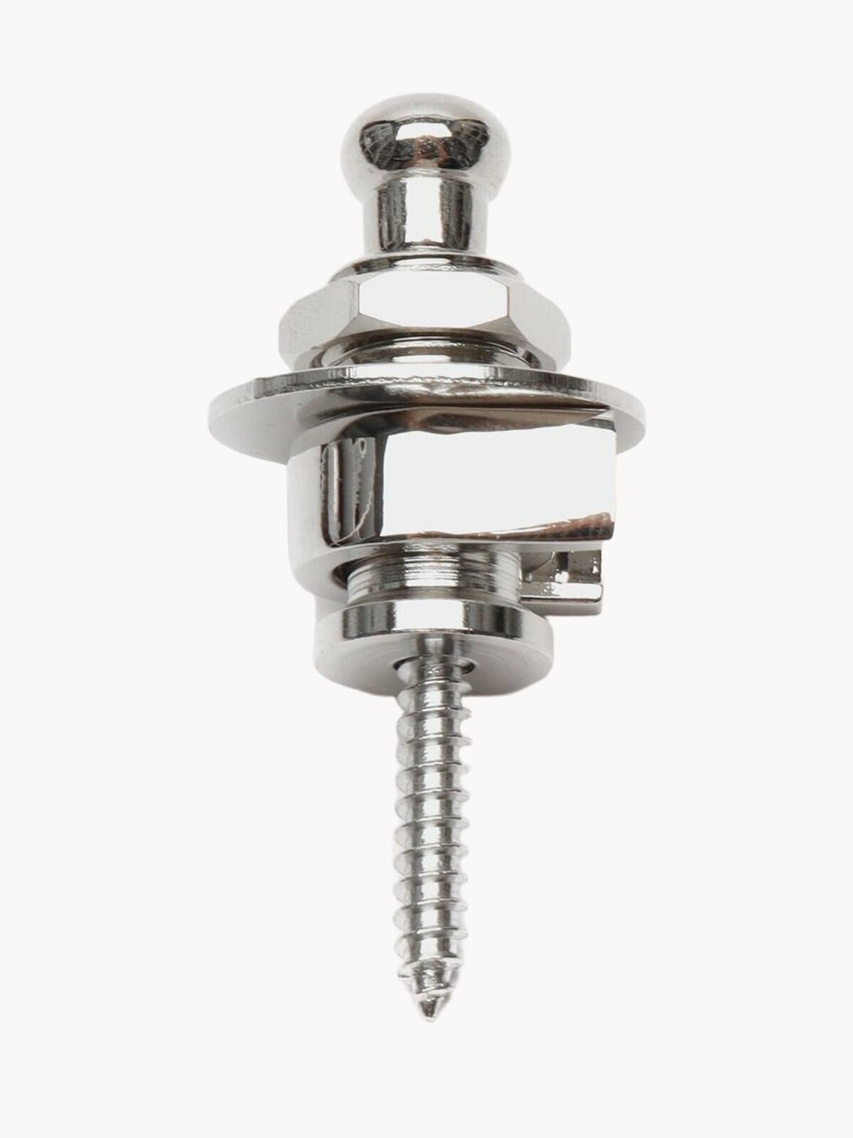 Крепление для ремня гитары с блокировкой. (Стреплок) Металл. Серебристое