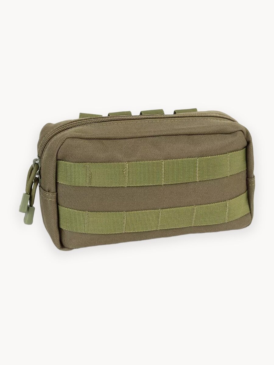Тактическая поясная сумка Yakeda, подсумок универсальный на молнии, зеленый