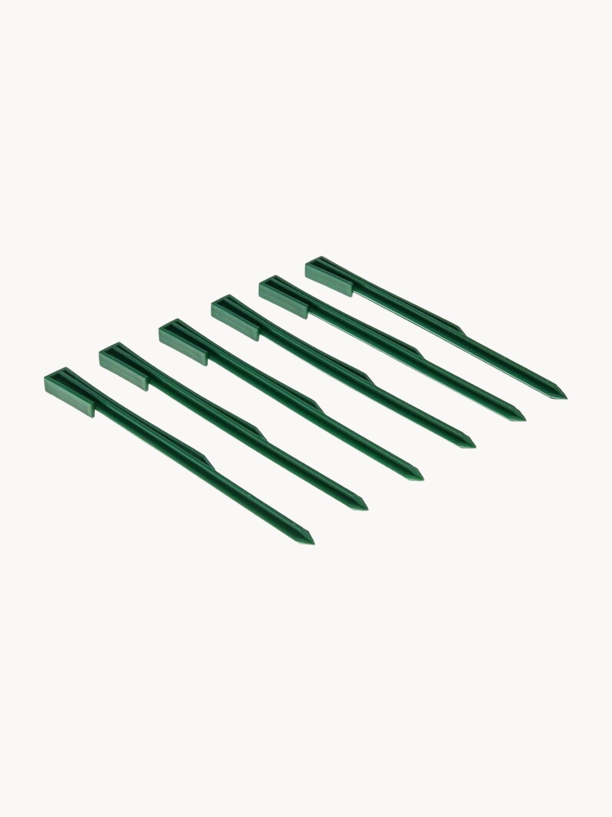 Колышки для бордюрной ленты и георешетки, зеленые набор 6 шт. 29 см.