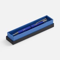 Ручка шариковая Keskus Soft Touch в футляре, синяя, картон; металл; покрытие софт-тач
