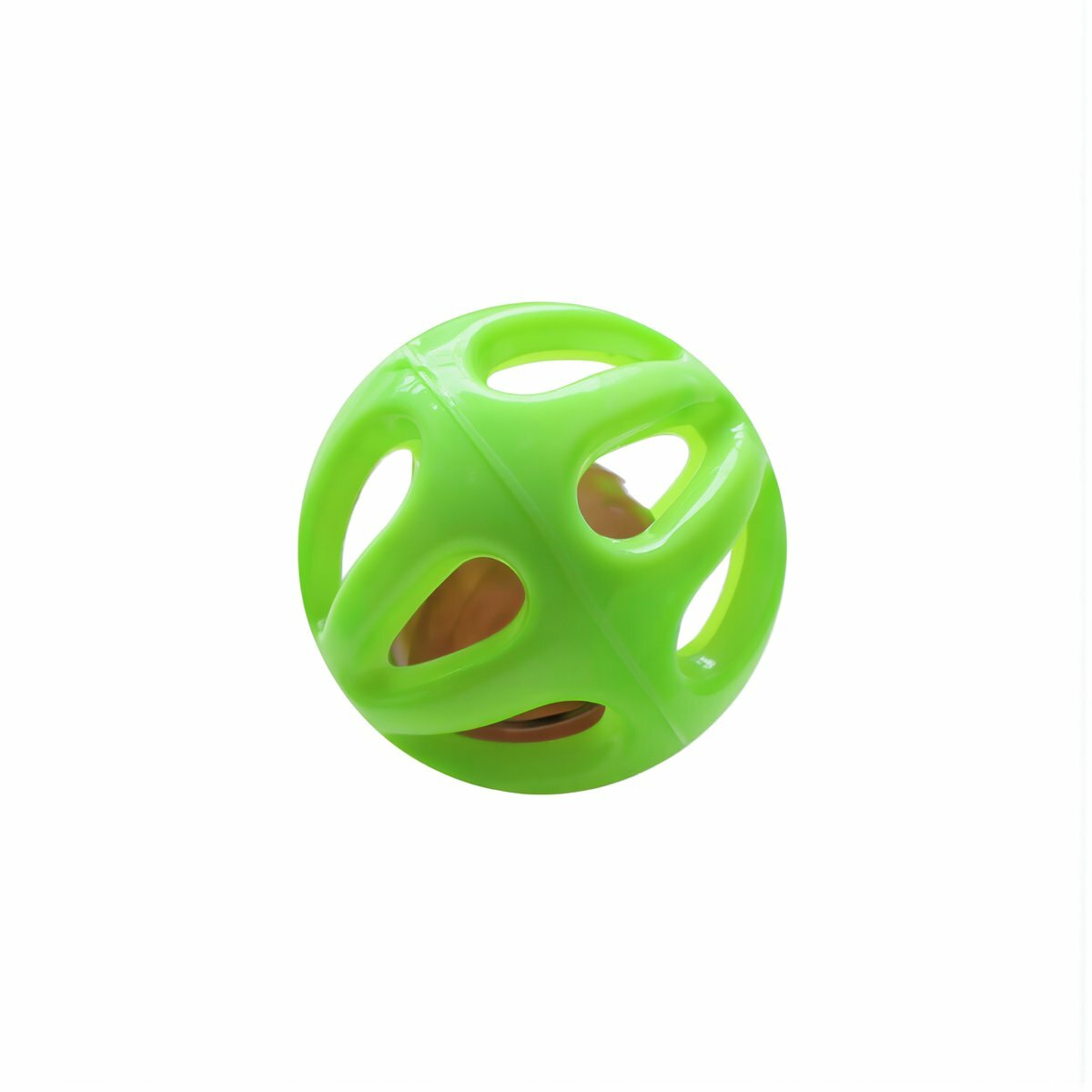 Полезная игрушка для кошек с колокольчиком звуковым шариком, экологичный пластик, крепится на присоске к стеклу для длительных увлекательных игр питомца