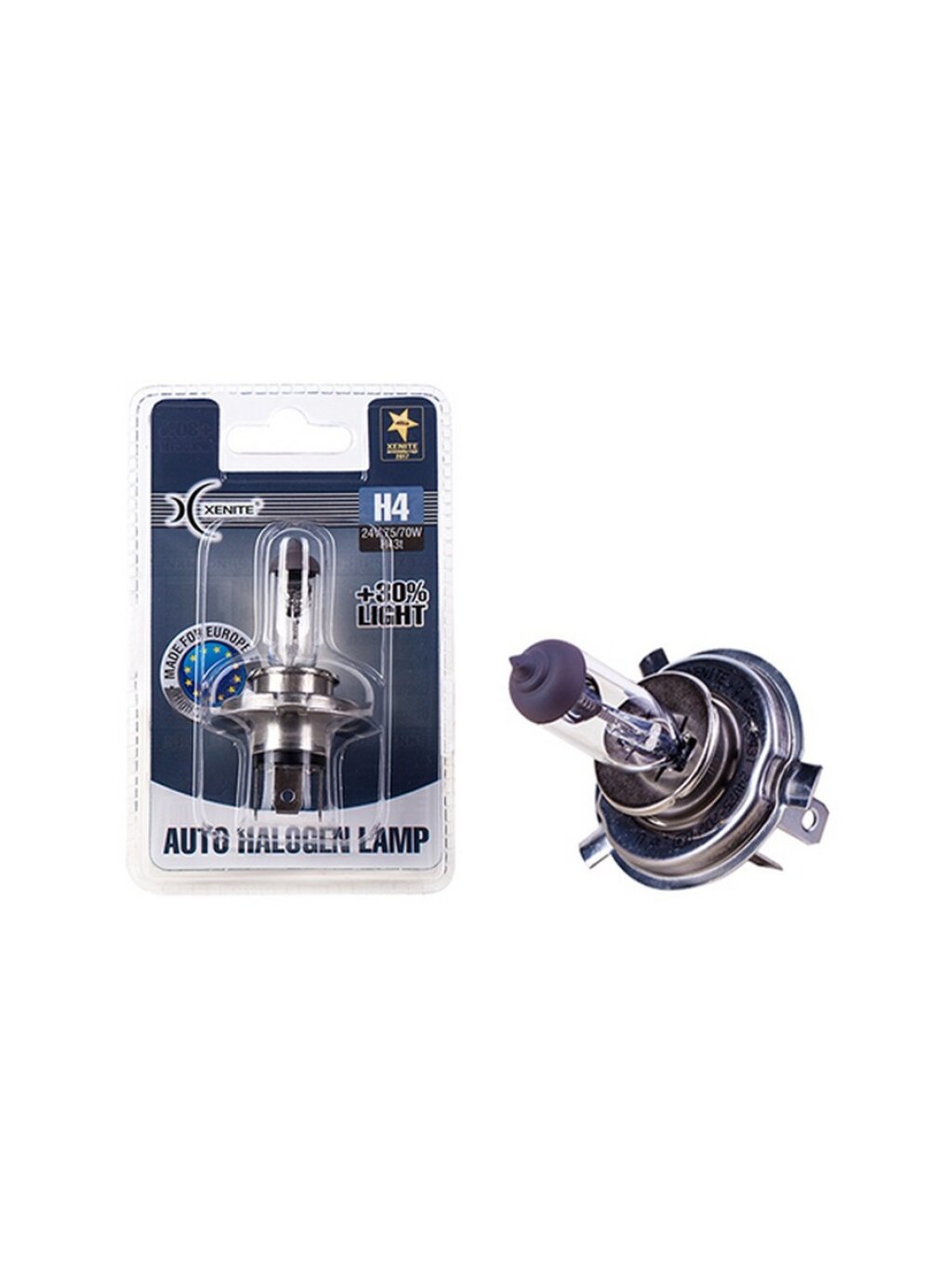 Лампа галогенная Xenite 1007136 H4 24V 75W, 1