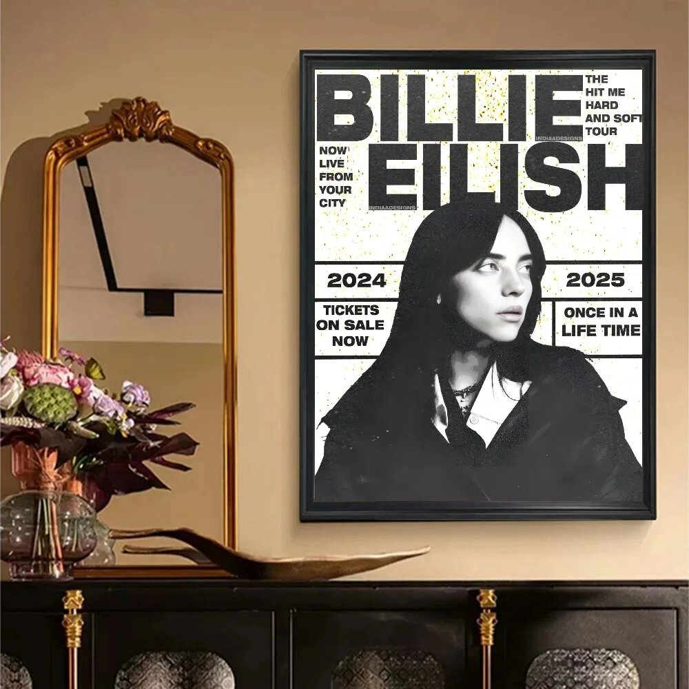 Постер Billie Eilish "Hit Me Hard" 20x30см, синий, ZLH4095