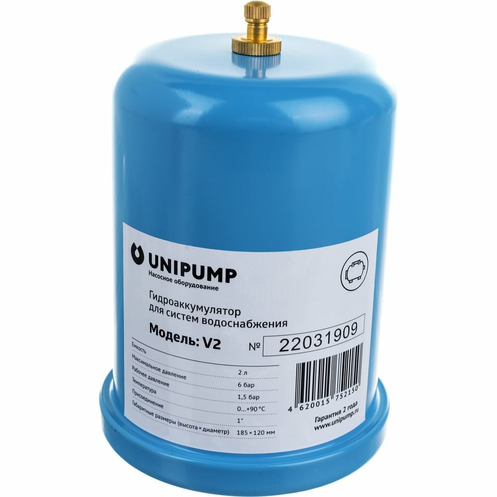 Гидроаккумулятор вертикальный (2 л) Unipump 29758