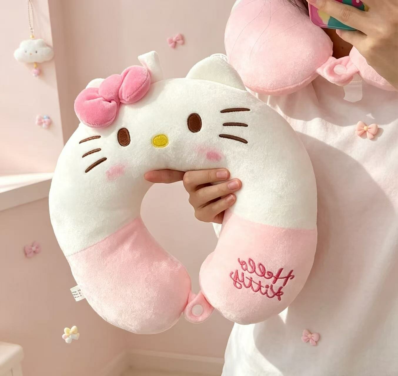 MINISO U-образная подушка для шеи Hello Kitty Cinnamoroll Kuromi