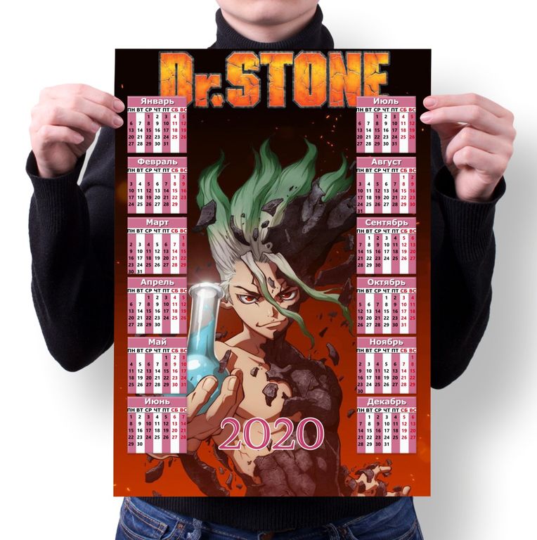 Календарь настенный на 2020 год доктор стоун, DR. STONE №1, А4