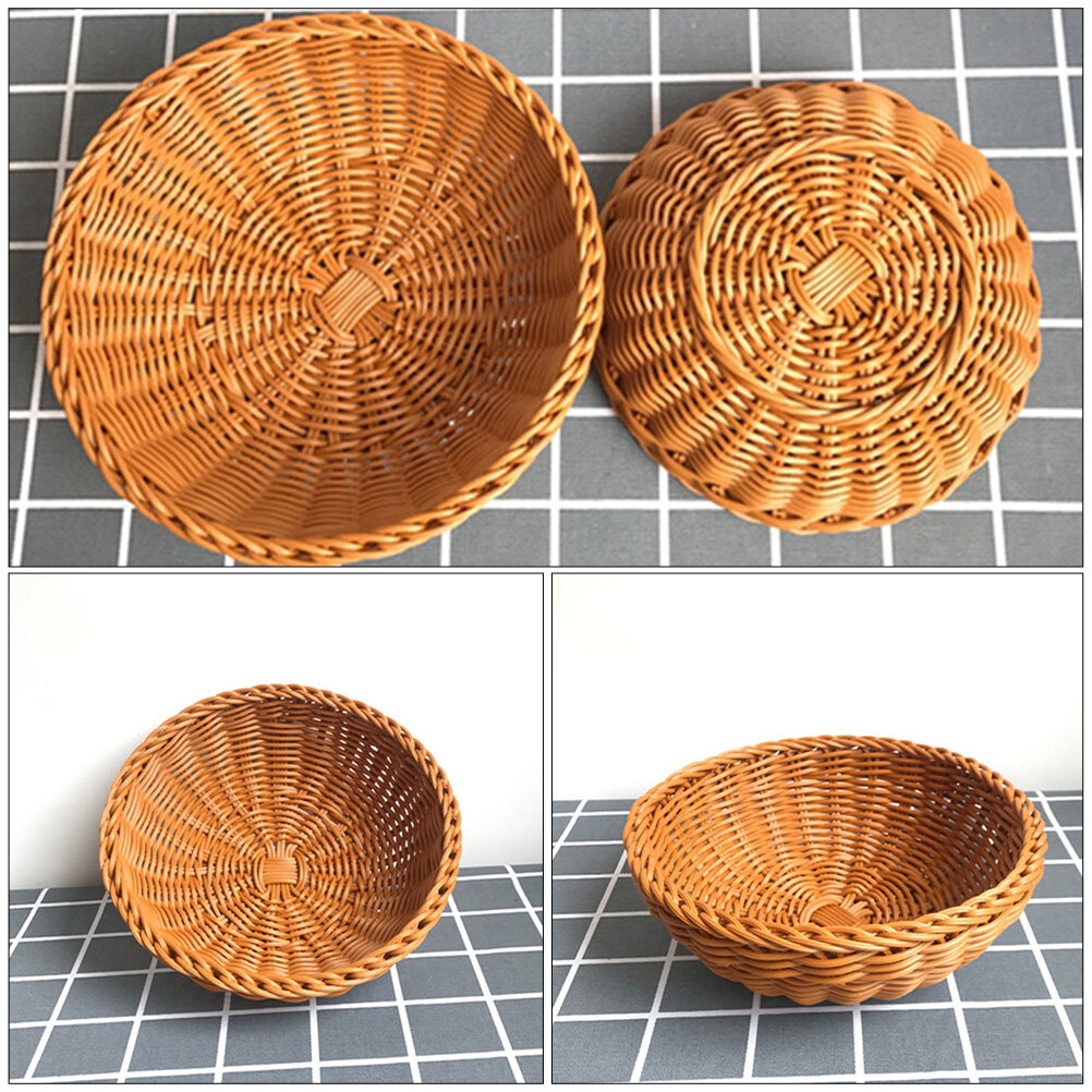 Корзина Для Хлеба И Фруктов В Ретро Стиле Из Прочного Материала 25X25CM