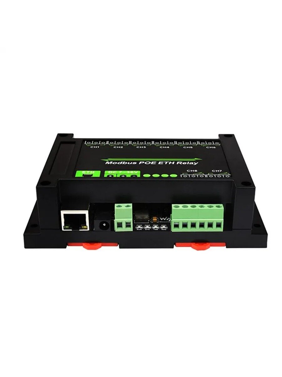 Промышленный 8-Канальный Релейный Модуль Ethernet PoE Modbus Power