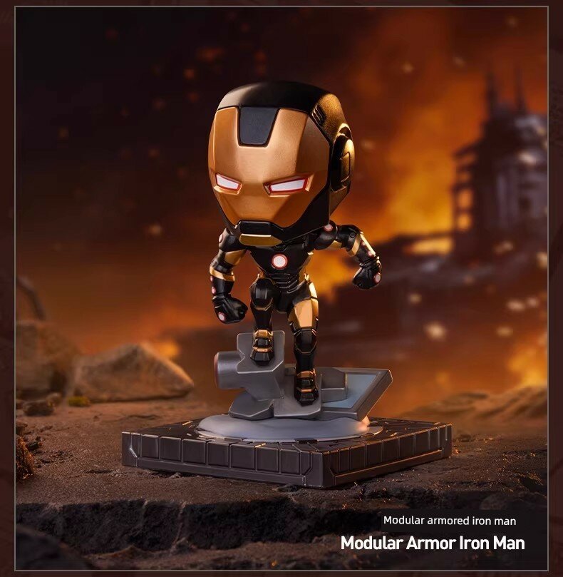 Фигурка Pop Mart Marvel Iron Man Chronicles Modular Armor Iron Man, Подтвержденная после вскрытия, оригинал