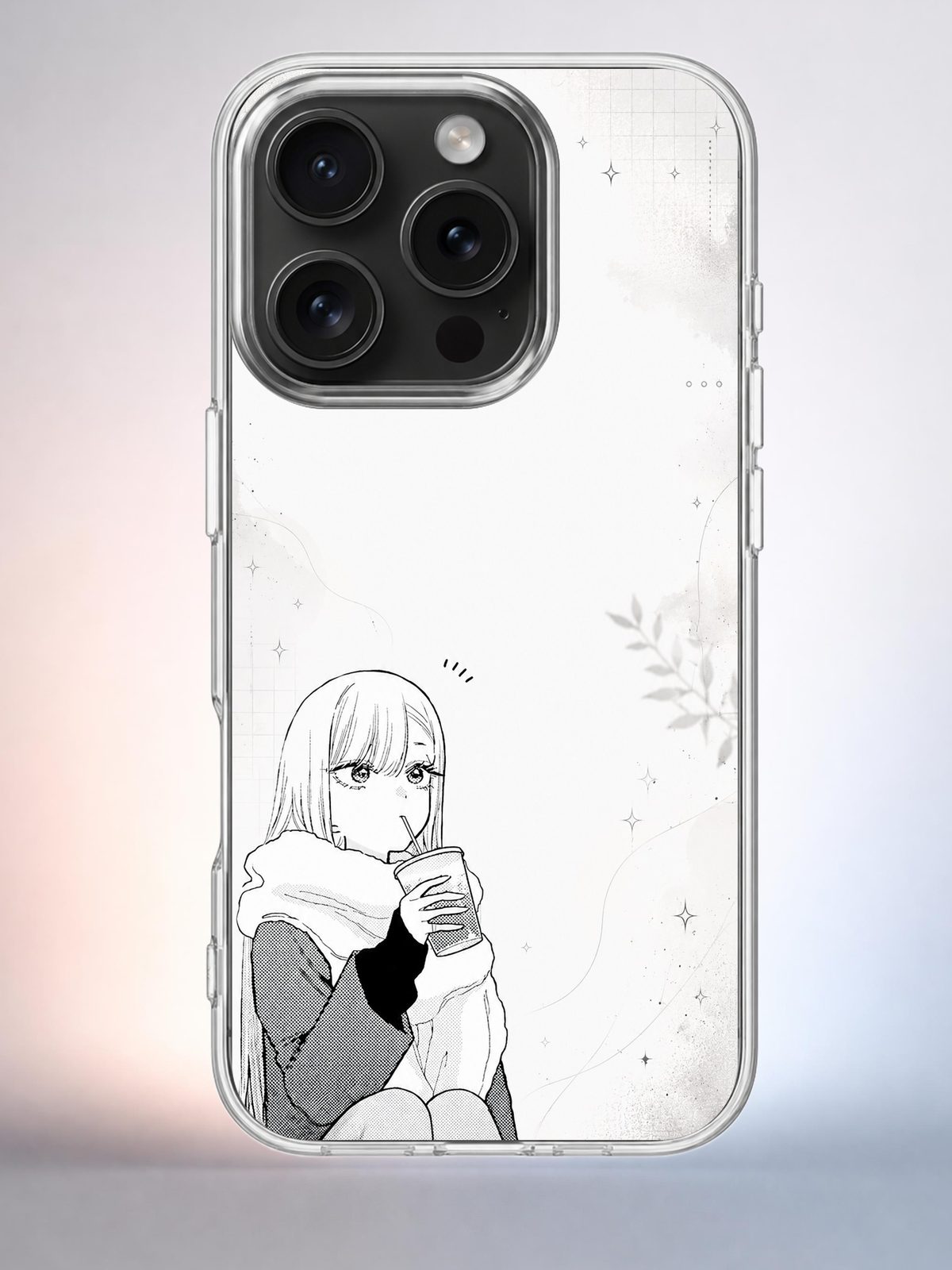 Чехол iPhone 15 Pro Аниме девушка Y2K Indie Sleaze