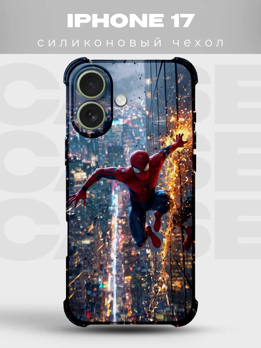 Чехол на iPhone 17 Человек-паук spiderman комикс spider man