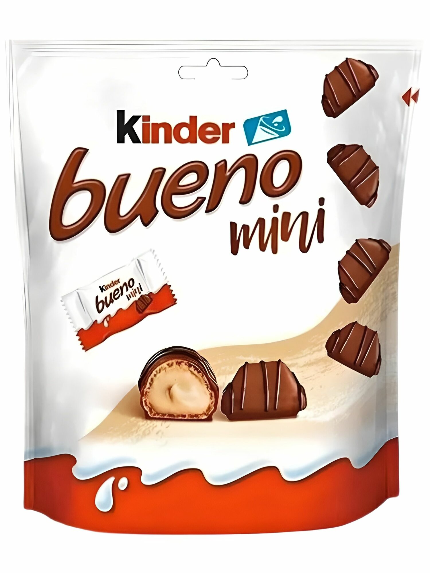 Шоколадные конфеты Ferrero Kinder Bueno Mini / Киндер Буэно Мини (Европа), 1 уп. 108 грамм