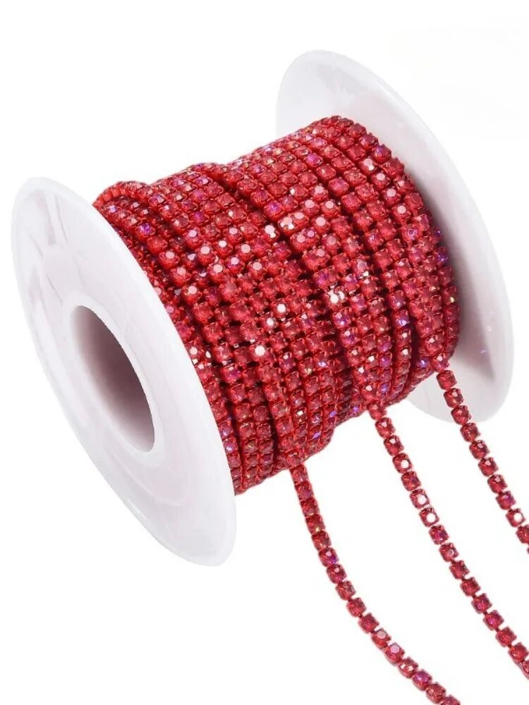 Красочная цепочка SS6 Mocha Claw Chain Glass Micro-Claw Crystal Chain, стразы для нейл-арта и модные аксессуары. 10 ярдов/рулоне.