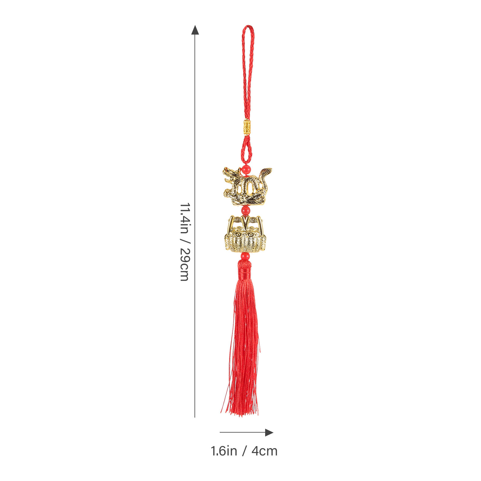 4 Штуки Новогодние Подвески Китайского Стиля Символизирующие Удачу И Счастье Размер 29x4 Cm